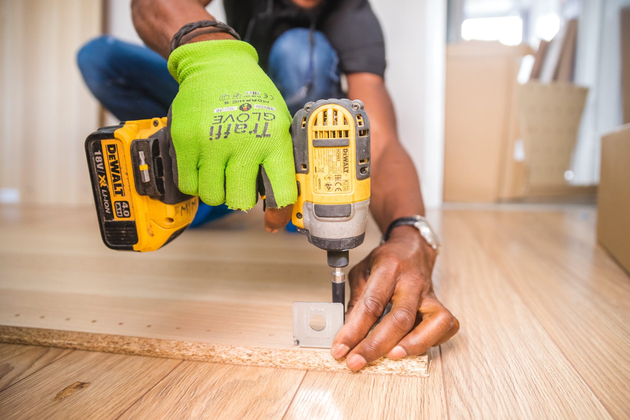 Technical professional working on site